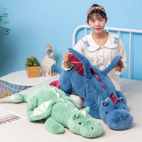 Ololele little weighted dragon white front view blending with calm spaces