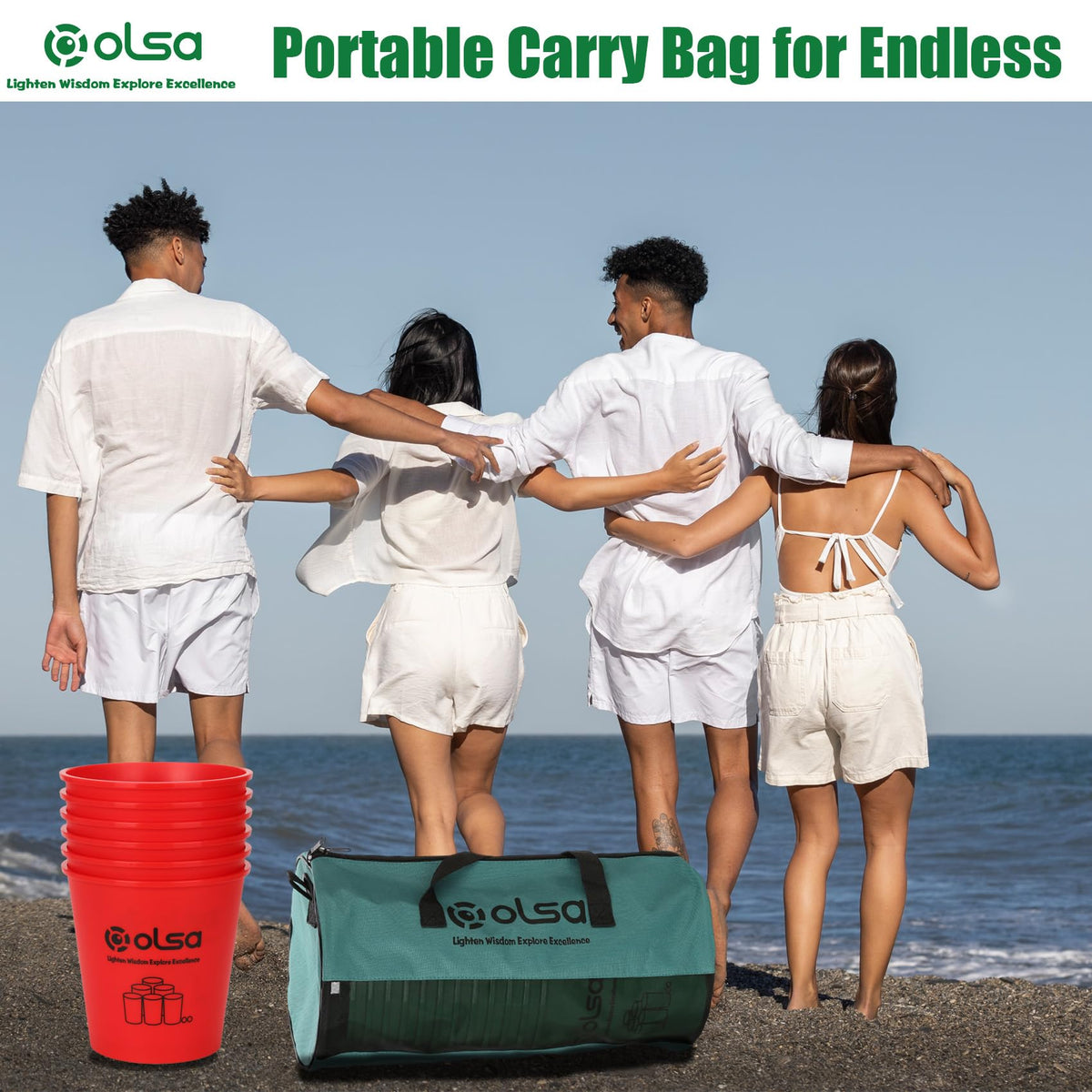 OLSA Yard Pong ready for beach or camping adventures with family and friends.