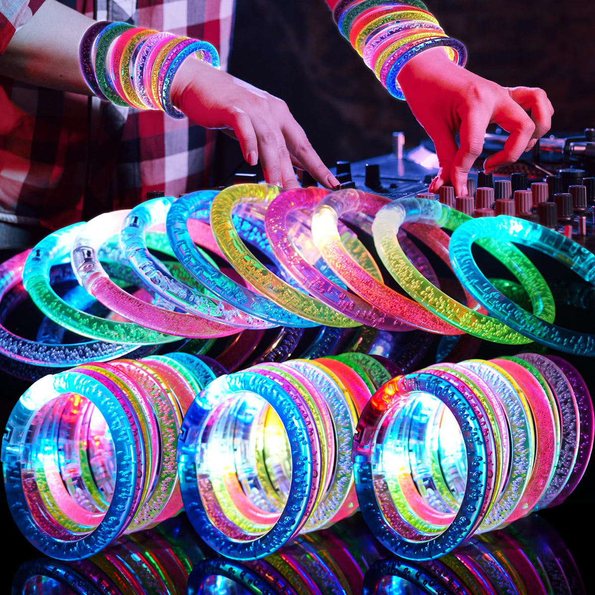 OLUPP glow bracelets pink glow for vibrant party visibility