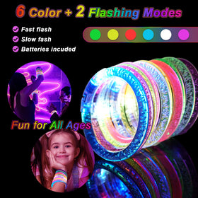OLUPP durable acrylic glow bracelets provide lasting party light