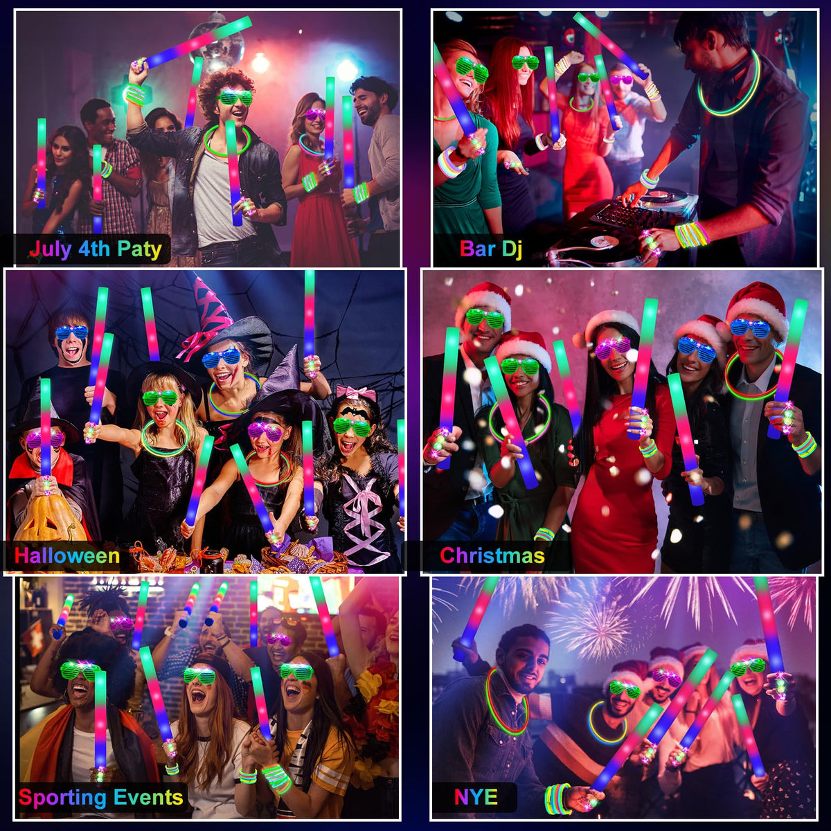 OLUPP finger lights 18 pcs offer colorful handheld sparkle for performances.