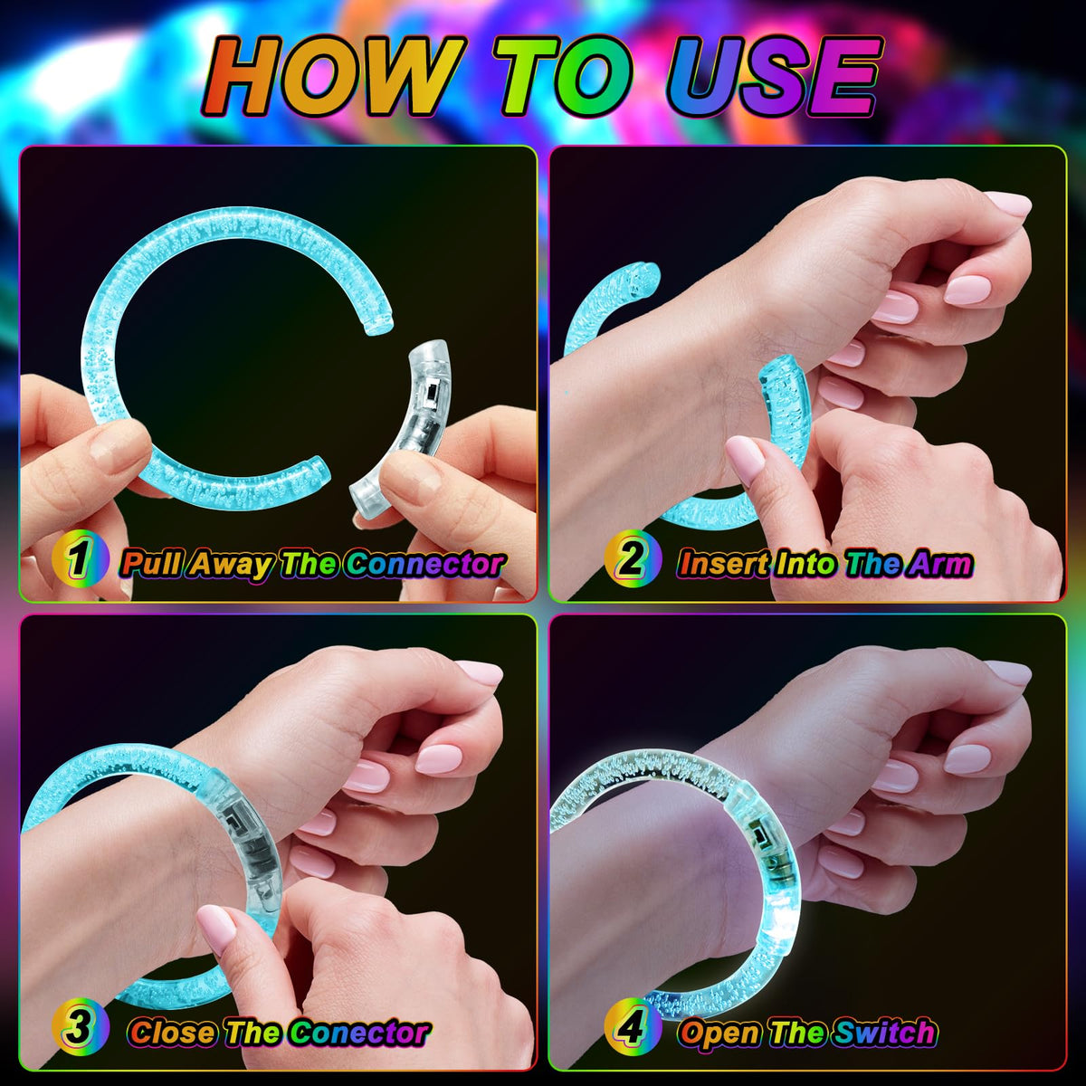 OLUPP glow bracelets enhance concerts and parties with flashing modes