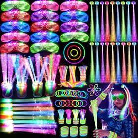 OLUPP glow fiber optic wands set for dazzling dancing at events