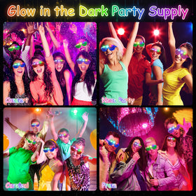 OLUPP glow glasses worn at night for a striking hands free accessory