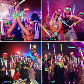 OLUPP glow sticks bulk 100 for easy shapes, bracelets, and luminous group activities