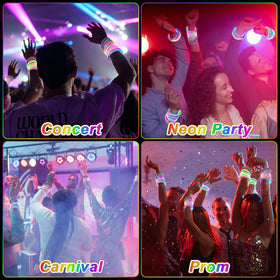 OLUPP LED bracelets with three flashing modes energize dance floors
