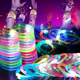 OLUPP LED bracelets in six colors glow brightly for nightlife parties