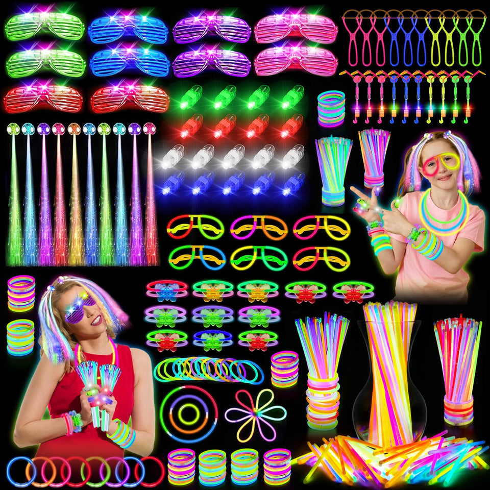 OLUPP LED glasses glow in the dark for standout party looks at birthdays and raves.