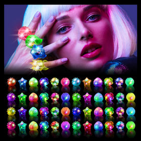 OLUPP six-style glow rings flash brightly to energize celebrations.