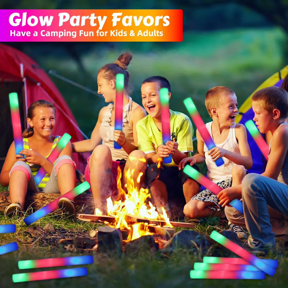OLUPP wedding glow sticks greet guests with luminous energy on the dance floor.