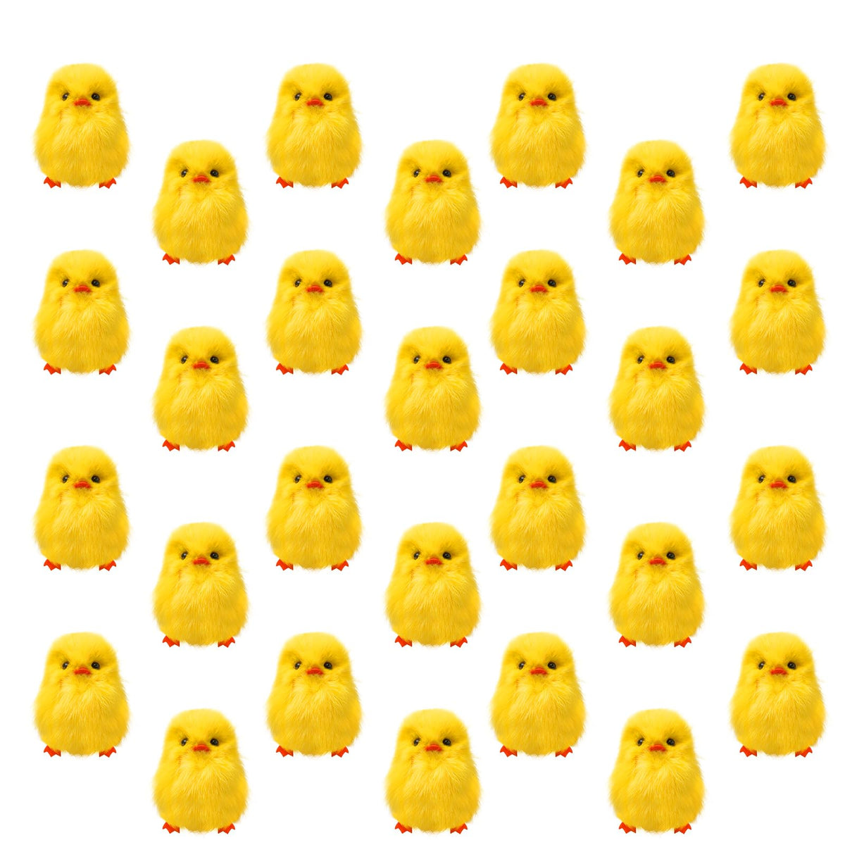 Olutacot 28-piece fluffy chicks set for charming Easter decorations