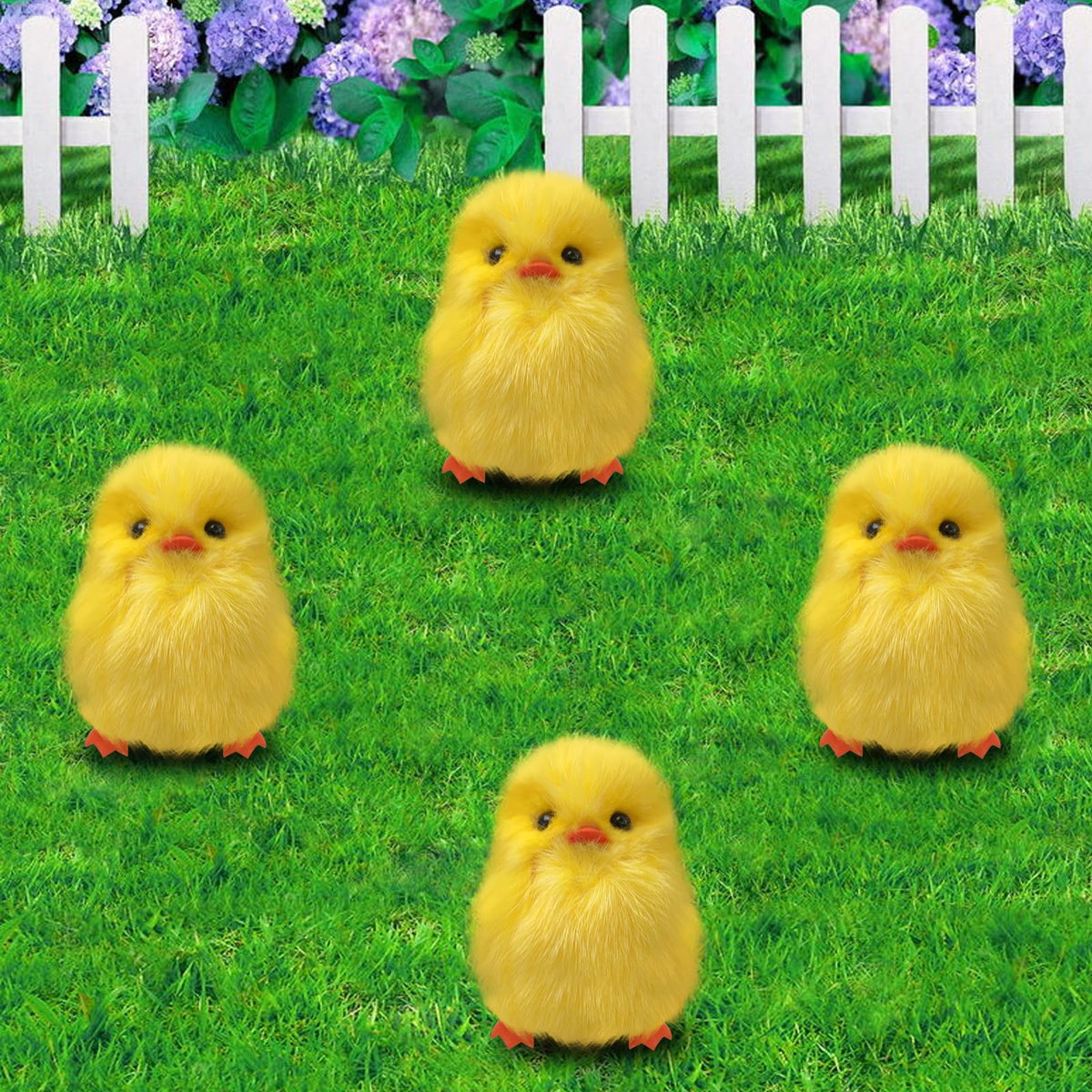 Olutacot chicks decorative accents enhance holiday mantel displays