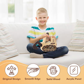 Omedecal piggy bank doubles as decorative art on a desk shelf.