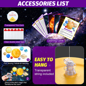 OMKSIH solar system knowledge cards included with the inflatable set