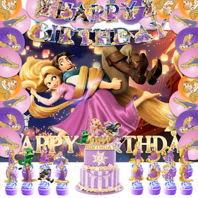 Omto Princess banner enhances festive décor for a magical birthday party