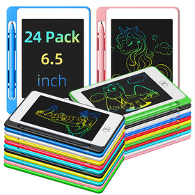 OMXDG 24-pack LCD tablet front view with bright colors for creative drawing.