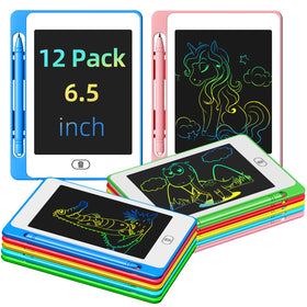OMXDG 12-pack LCD writing tablet with 6.5-inch color display for kids drawing on the go