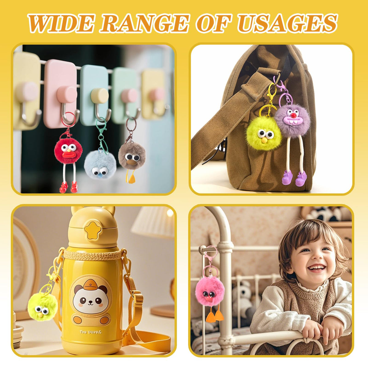 OMyFav non-toxic soft plush keychain for safe play