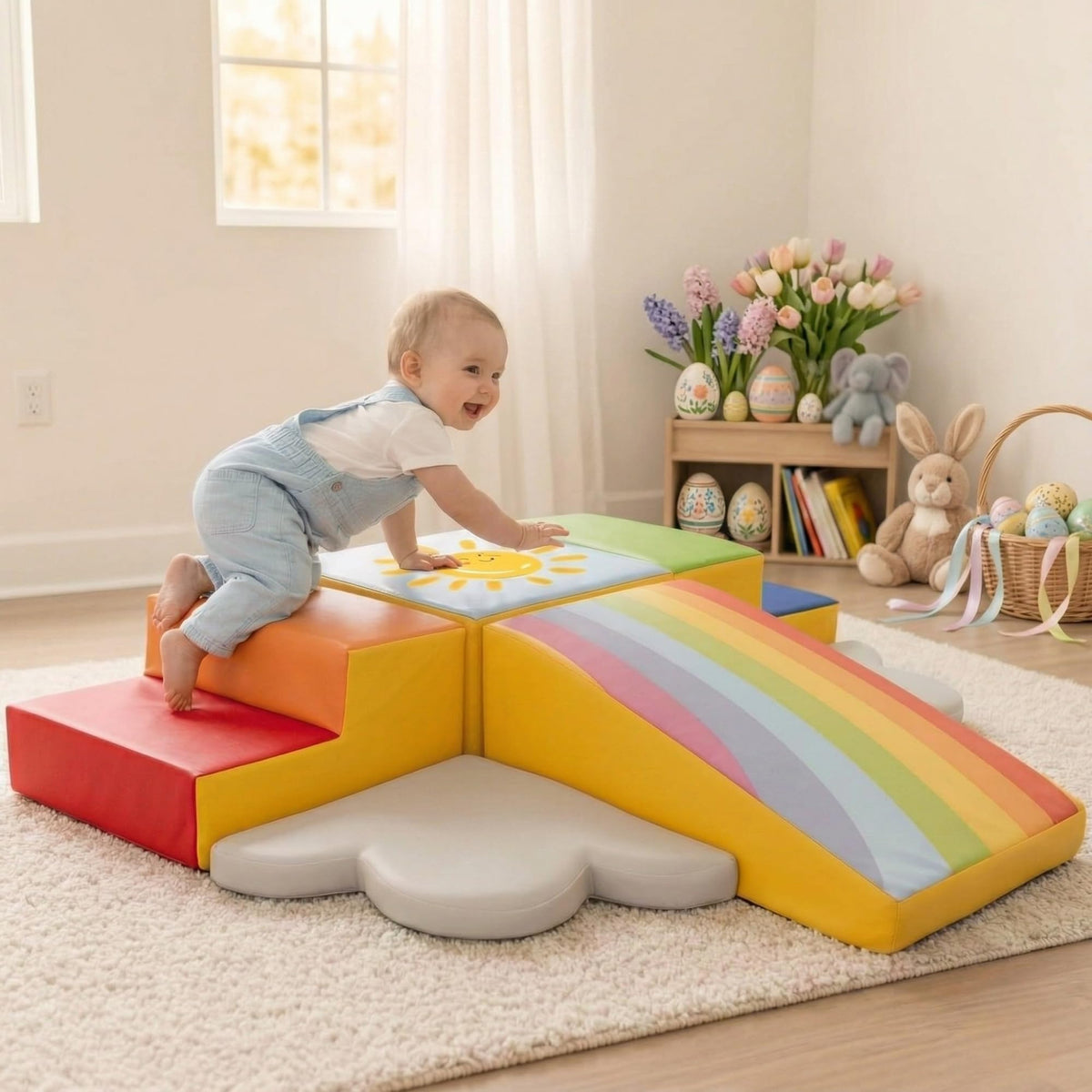 Once Upon a Cloud cloud pads duo for soft, safe landings during playtime.