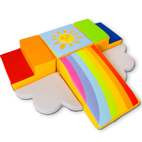 Once Upon a Cloud stairs pair shown, promoting stable climbs for toddlers.