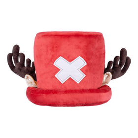 One Piece Chopper plush hat front view enhances cosplay look and collectibility.