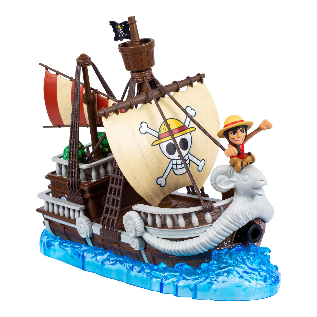 One Piece Going Merry Deluxe Ship front view with Netflix-inspired bow details for standout display