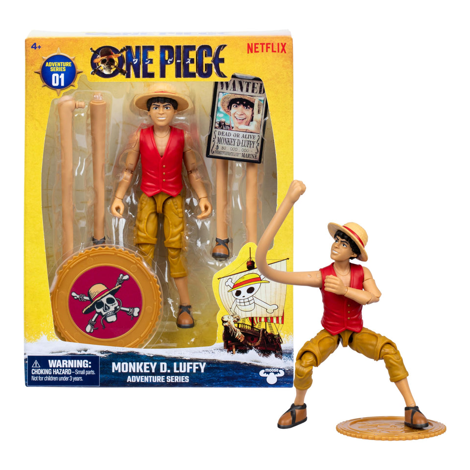 One Piece Luffy 6in action figure in a dynamic pose for display and play.