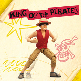 One Piece Luffy 6in with swappable arms and legs for versatile battle stances.