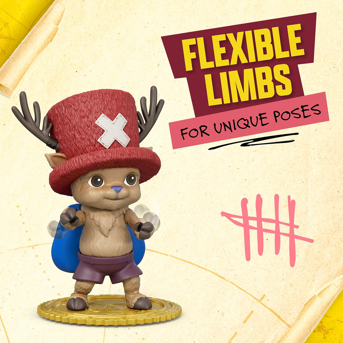 One Piece Tony Tony Chopper berry coin base showcases a display-ready scene