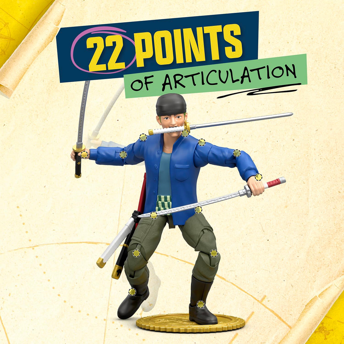 One Piece Zoro sword holder display stand for stable showcase.