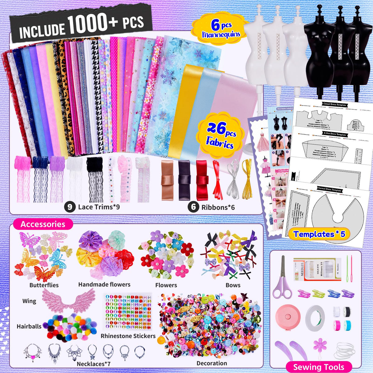 ONE TO FOUR 800+ pieces materials set sparks endless outfit ideas