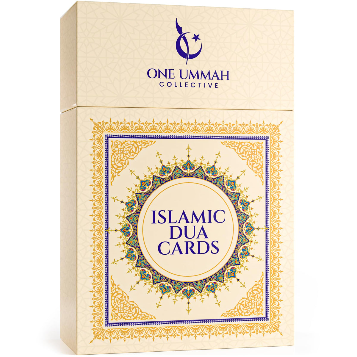 One Ummah Islamic Dua Cards front cover showcasing 75 duas for daily prayers