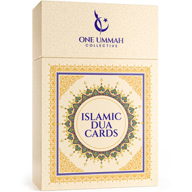 One Ummah Islamic Dua Cards front cover showcasing 75 duas for daily prayers