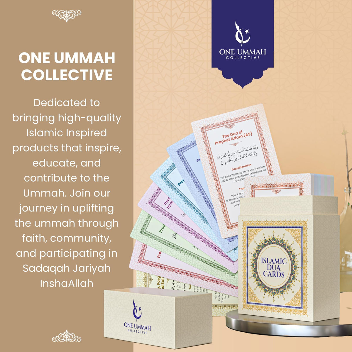 One Ummah Dua Cards gift-ready packaging encourages spreading knowledge and remembrance