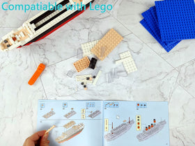 OneNext Titanic model masts and sails illustrating authentic engineering details