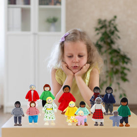 ONEST pets with family figures enhancing interactive narratives and play.