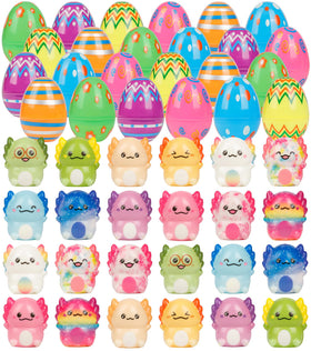 ONEVIVE axolotl squishy in Easter egg for playful sensory exploration.