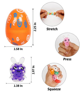 ONEVIVE mini squish bunny close-up showing soft silicone texture and stretch.