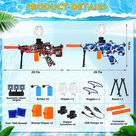 ONEXIZ Splatter Blaster batteries and charger for extended sessions.