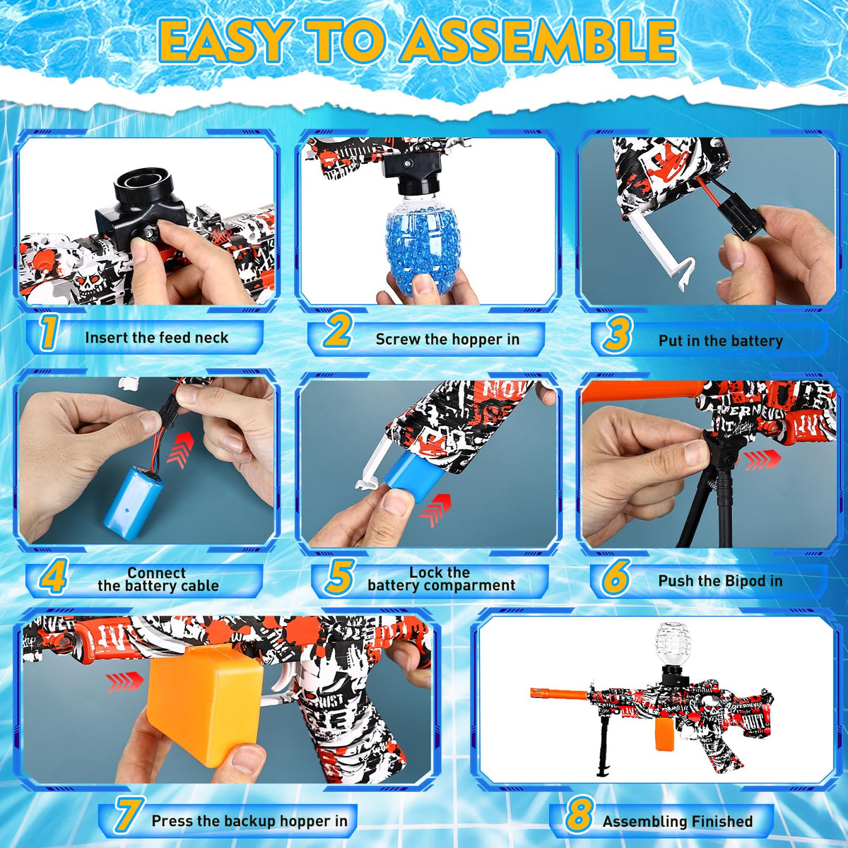 ONEXIZ Splatter Blaster goggles protect eyes during team play.