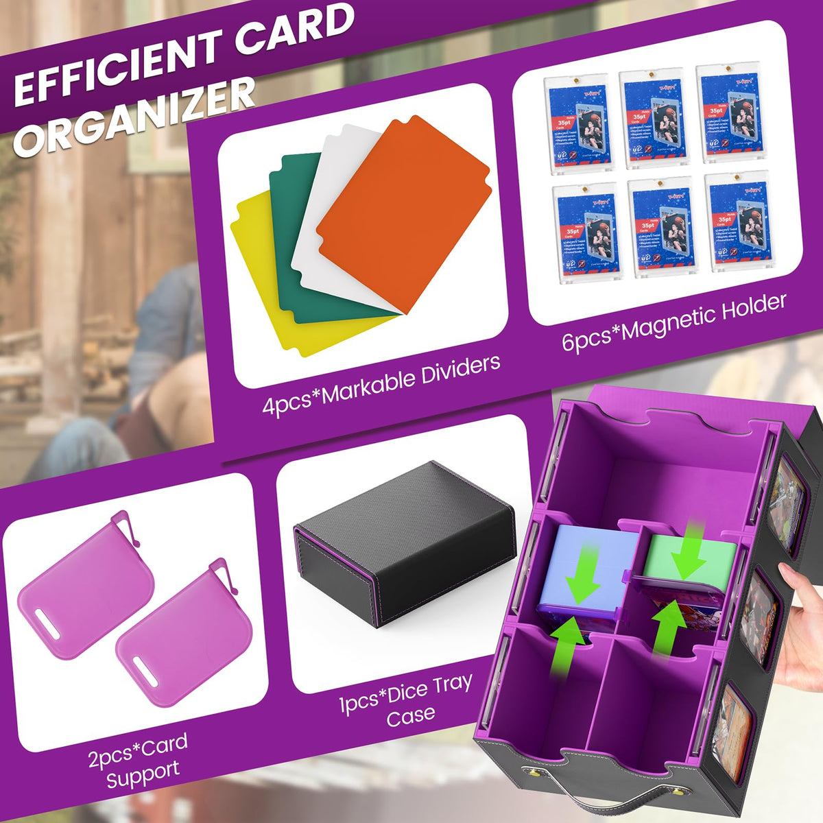 Oneyus magnetic lock keeps contents secure during transport.