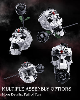 ONIMISC Skull hollow eyes detail showcasing dark aesthetic ideal for display shelves