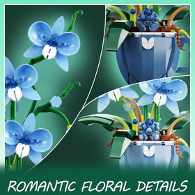 ONIMISC Blue Orchid pieces during assembly offer a calming, rewarding experience.