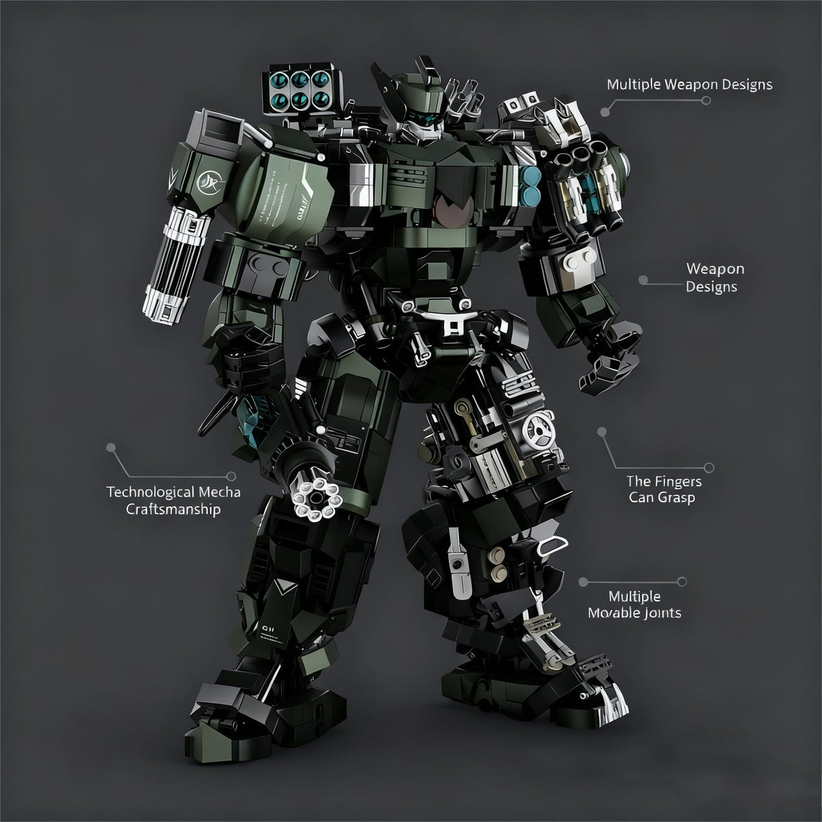 ONIMISC Mecha articulation system close-up highlighting flexible joints for dynamic poses