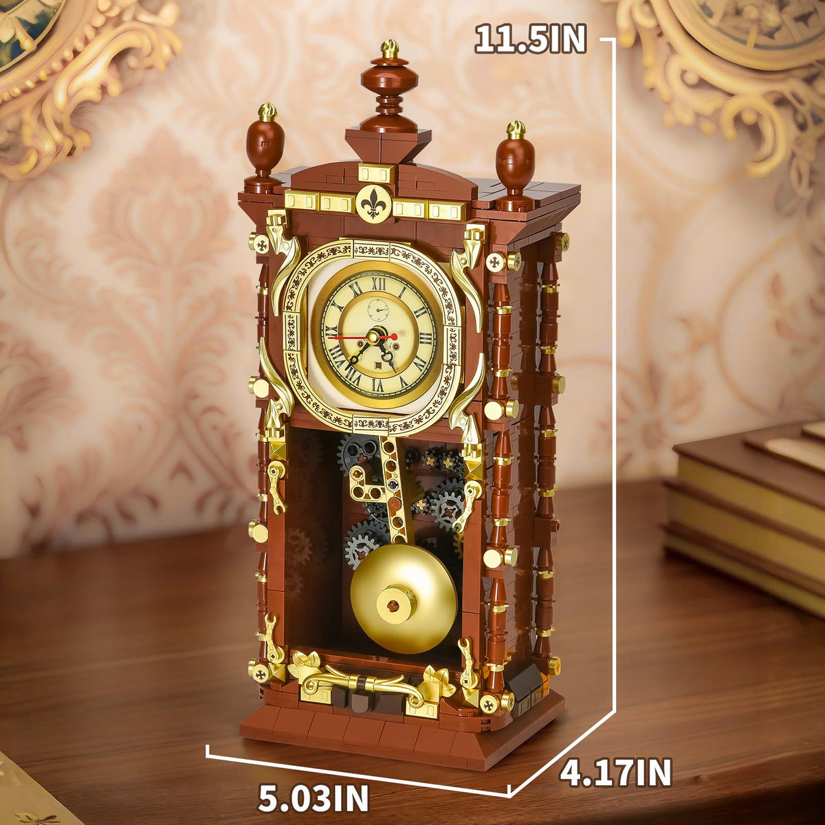 ONITUOFO Retro Clock detailed dial suits vintage interiors.