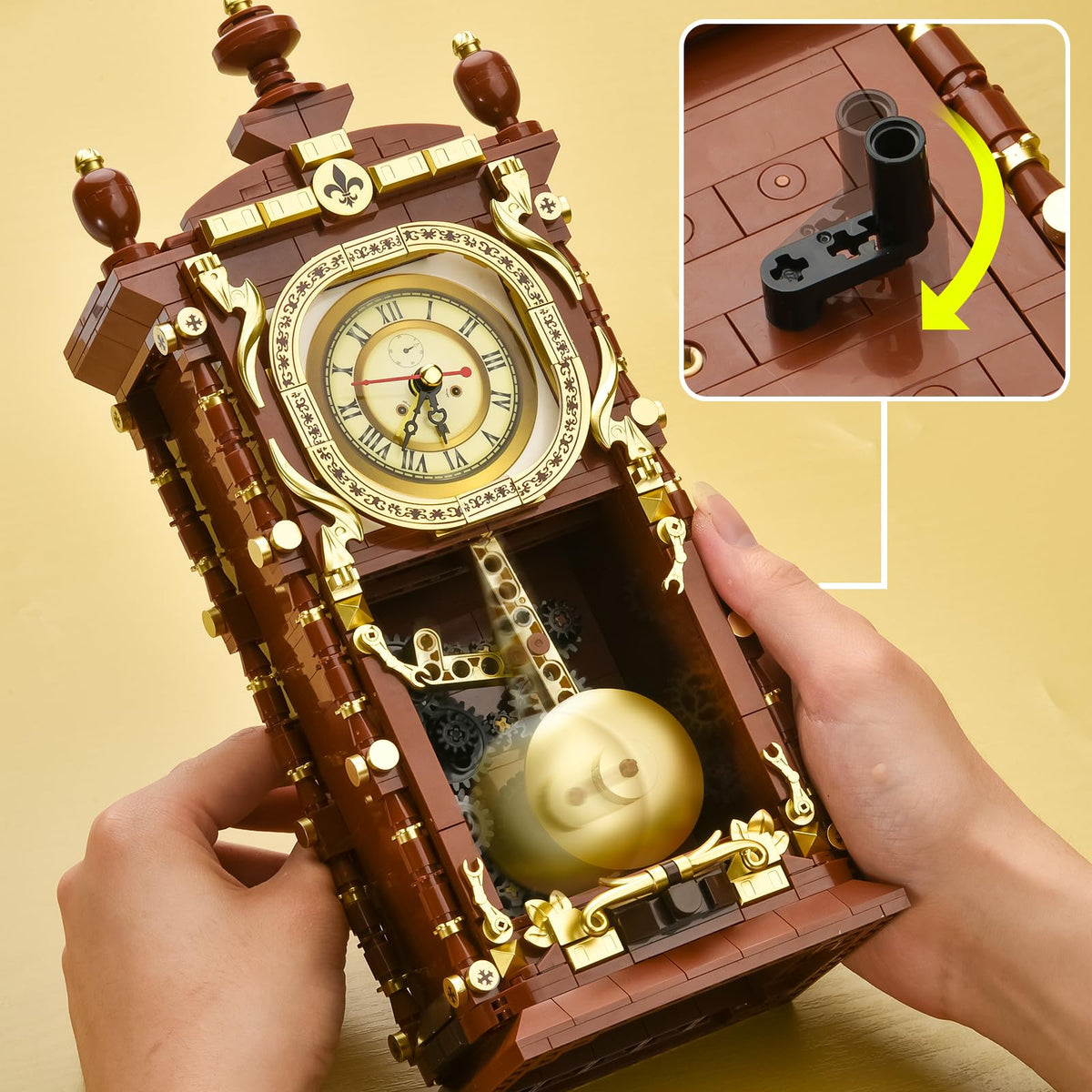 ONITUOFO Retro Clock steampunk-style gears add unique charm.