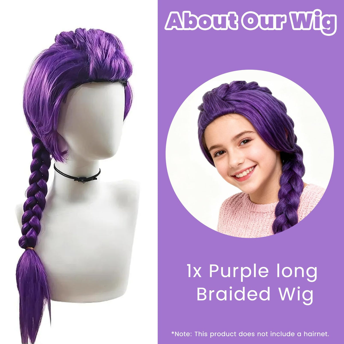Onlookers long braids wig style for dramatic ready-to-wear anime looks.
