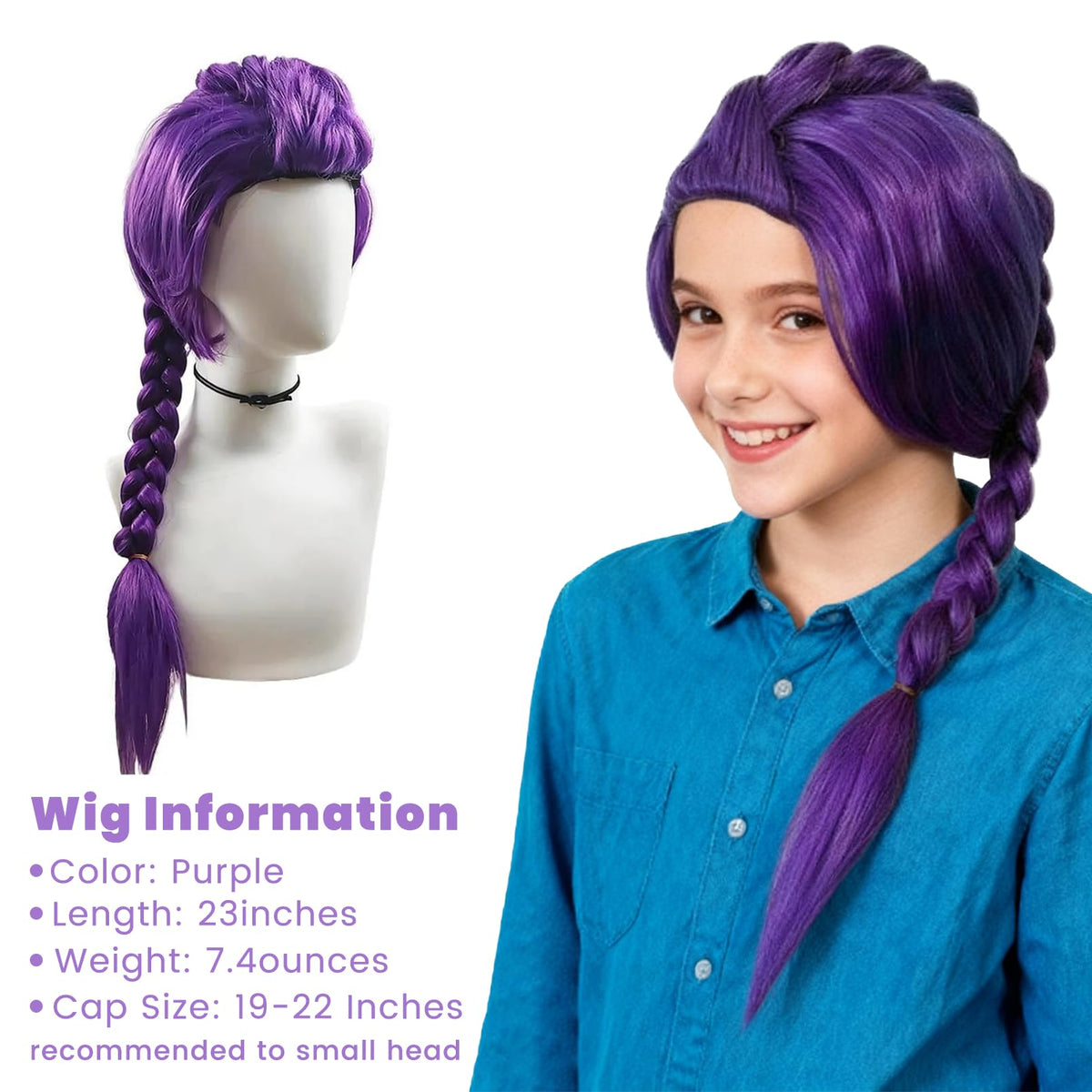 Onlookers vivid purple pink color wig for standout cosplay outfits.