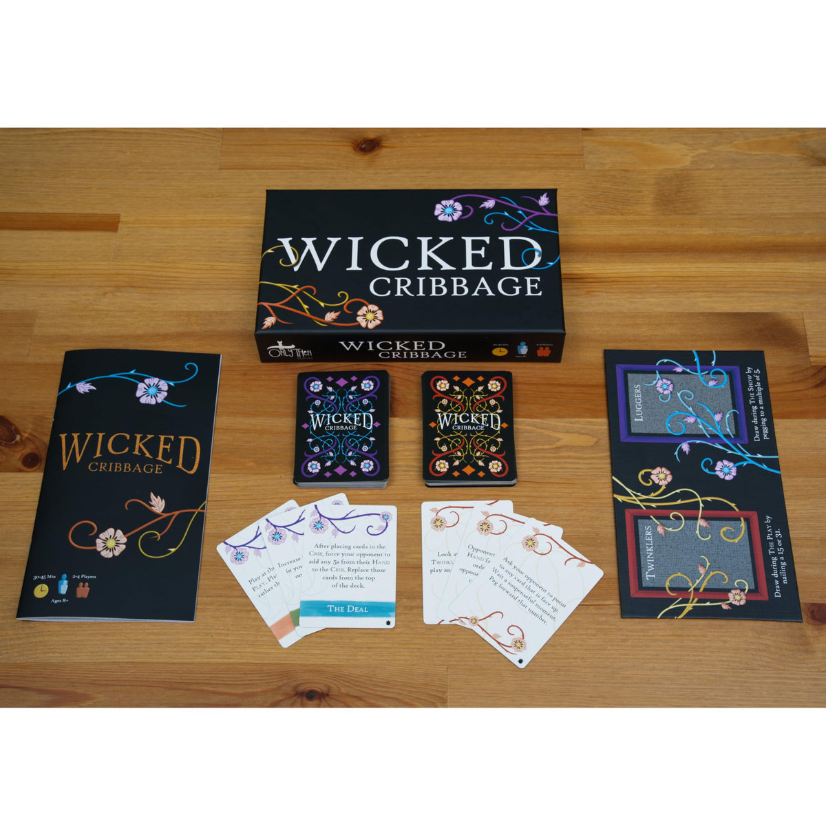 Only Then Studios Wicked Cribbage travel box photo showcases on-the-go play.