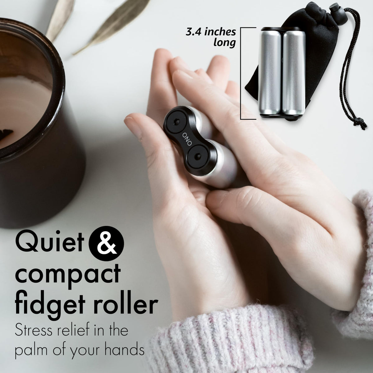ONO Roller compact portable design gray aids focus during work